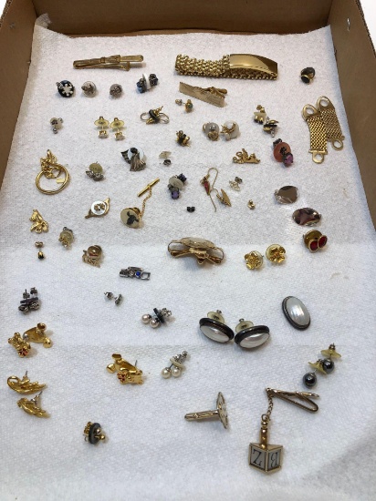 Costume jewelry (ear rings, tie tacks, bracelet, more)