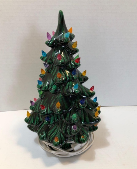 Vintage lighted ceramic Christmas tree