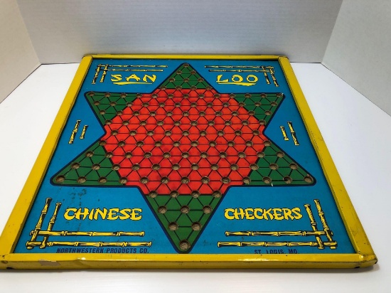 Vintage Chinese Checkers game board