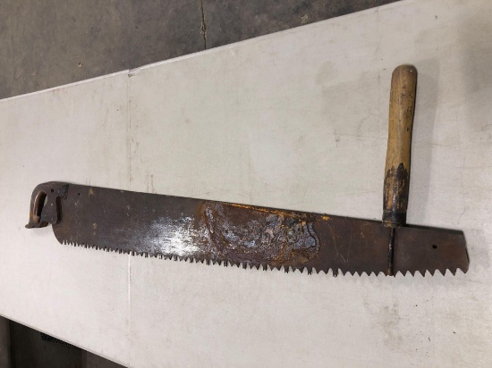 Vintage one man crosscut saw/helping handle