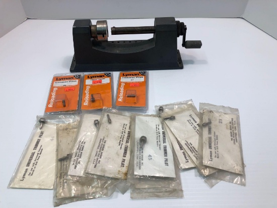 Reloading supplies LYMAN UNIVERSAL case trimmer with various Lyman trimmer pilots