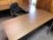 L shaped desk,rolling chair, Commercial grade chair mat