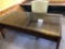 Office desk/glass top cover,rolling office chair