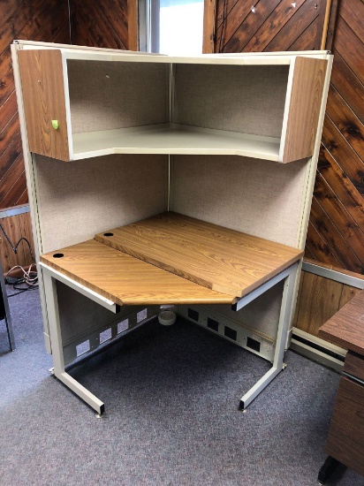 Corner desk/extension(extension has no leg but can use file cabinet;matches lots 11,13)