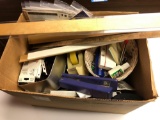 Office supplies(staple removers,tape,clips,T square,laser index tabs,more)