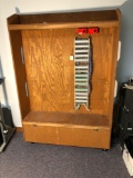 Hand crafted wooden rolling electronics cabinet (can be used for any storage)