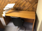 Office desk/moniter stand and rolling chair