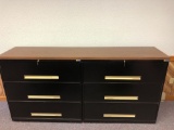 2 lateral file cabinets/adjourning top(total 6 drawers)