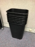 7-RUBBERMAID trash cans