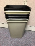 8-RUBBERMAID trash cans