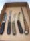 Vintage butchering knives,knife steel