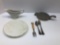 Hamburger press,BAMBI fork,children fork/spoon,EASTER SERMON plate,gravy pitcher
