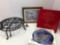 Framed picture,Christmas plate,pie racks