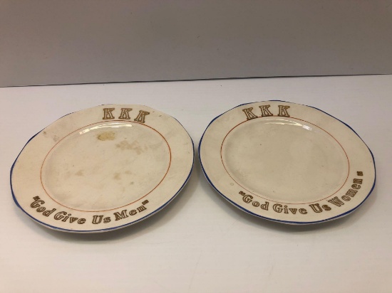 KKK plates by CRESENT CHINA