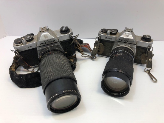 2 PENTAX(K1000) cameras.(seller states these are in operational condition)