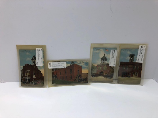 Vintage HARRISBURG area Fire Companies themed post cards