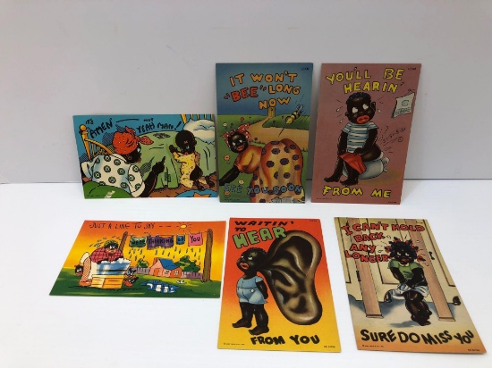 Vintage Black Americana comic themed post cards