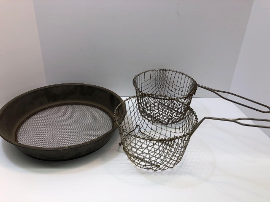 Wire baskets,strainer, baskets are accessories to lot 313