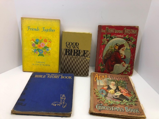 Religious books, vintage childrens Christmas books