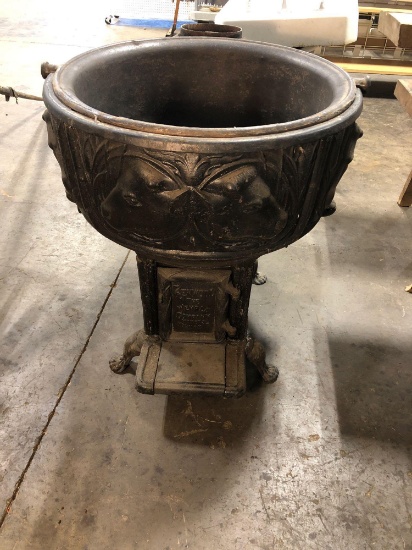 Antique KENWOOD "The Wehrle" Company cast iron butcher stove(front right leg repaired;photoed)