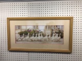 Framed/matted goose picture