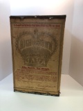 Antique EDWIN J GILLIES 50 lb HIGH CROWN JAVA coffee country store bin