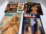 5-issues/months(circa 1970's)GALA magazines,Must be 18 years or older, please bring ID for removal