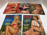 5-issues/months(circa 1950's)GALA magazines,Must be 18 years or older, please bring ID for removal