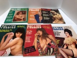 6-issues/months(circa 1960/70's)FOLLIES magazines,Must be 18 years or older, please bring ID for