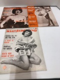 3-vintage MODERN SUNBATHING magazines(circa 1963)Must be 18 years or older, please bring ID for