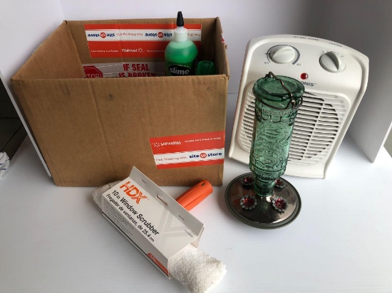 PELONIS heater, bird feeder, gloves, scrubber, light bases, more(cannot ship liquids and chemicals)