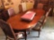DREXEL FURNITURE dining room table/6 chairs(2 captain),2- leafs and pads(matches lots 2,3)
