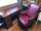 Wooden desk/ rolling executive office chair