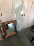 Vintage framed mirror,Bevel edged glass top