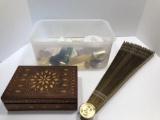 Keepsake box,fan,lotion,perfume(can not ship liquids and chemicals)