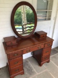PENNSYLVANIA HOUSE vanity desk/matching wall mirror (matches lot 332)