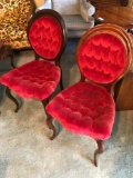 2 matching vintage parlor chairs