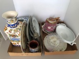 Vases, bowls, plates, tea pot, more