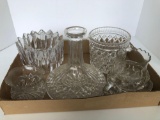 Pattern glass vases,ice bowl,more