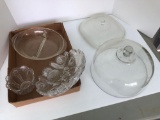 Glass plate covers,bowls,lid,more