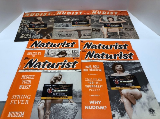 3- American Nudist Leader(circa 1961),4- The Naturist(1962)(Must be 18 years or older, please bring