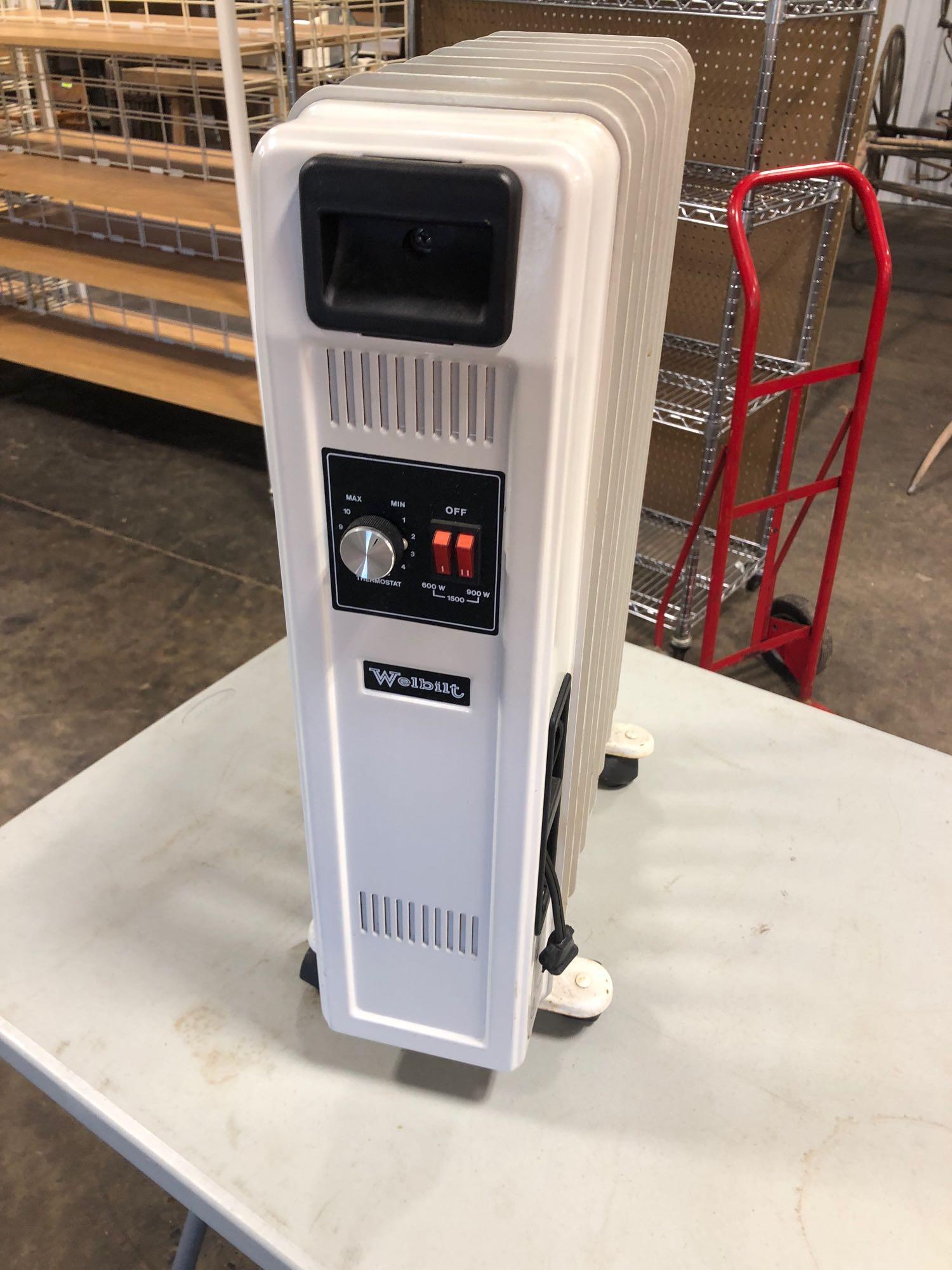 WELBILT oil filled radiator style heater(model RW | Proxibid