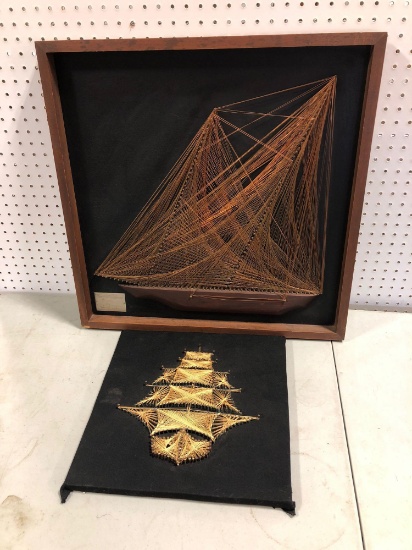 Nail art work(sailboats)