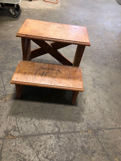 Handcrafted wooden step stool