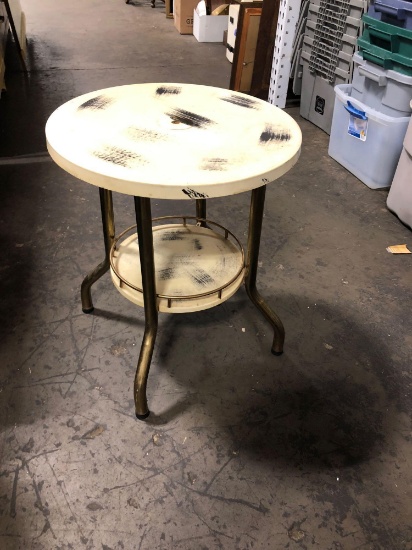 Vintage plant stand/end table(bottom shelf needs repair:photoed)