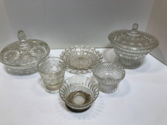 Glassware(bowls,candy dishes/lids,more)