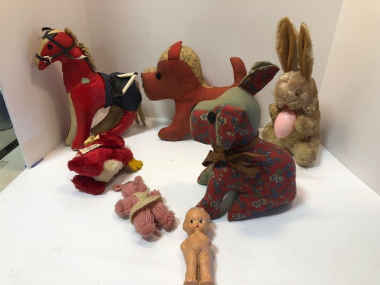 Vintage doll,stuffed animals(including GUND COLLECTION)