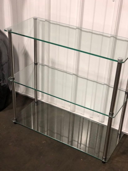 Glass shelf rack