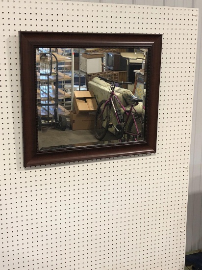 Framed beveled mirror