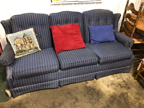 Blue print sofa